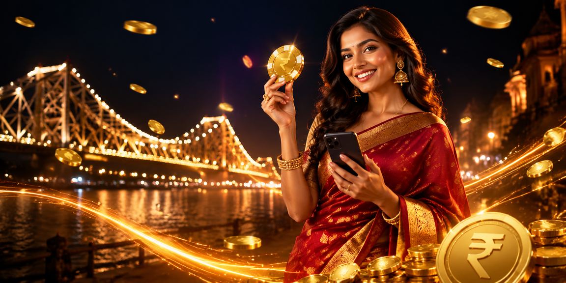 Kolkata Howrah Bridge with festive atmosphere